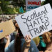 Hundreds rally in Scotland to protest against Trump's golf visit