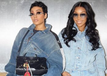 Brandy and Monica Promote the “Boy is Mine” Tour in Blue Denim Alexander Wang and Balenciaga Looks