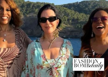 Oprah, Kris Jenner and Gayle King Pose On a Yacht in Printed Skims X Roberto Cavalli Kaftans