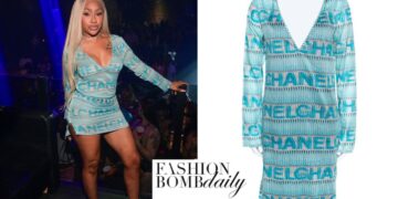 Yung Miami Slays in a Blue Chanel SS05 Cover-up at a Club Event in Atlanta