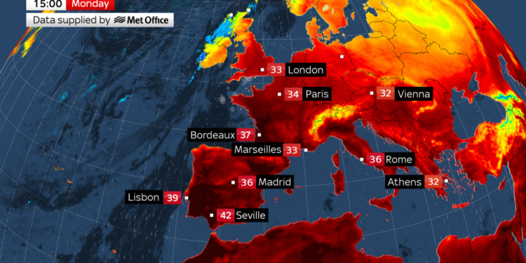 Weather: What is a ‘heat dome’ – and how long is it set to affect the UK? | Science, Climate & Tech News