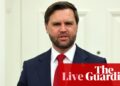 JD Vance visits Indiana to discuss redistricting amid Trump pressure on GOP states – US politics live | Trump administration