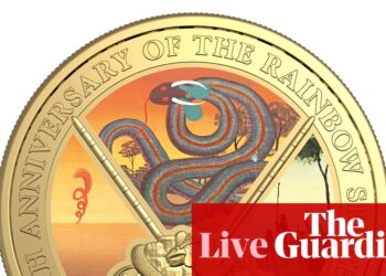 Australia news live: Royal Australia Mint reveals coins honouring The Rainbow Serpent book; unemployment rate drops to 4.2% | Australia news