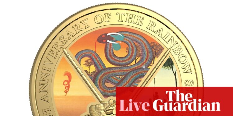Australia news live: Royal Australia Mint reveals coins honouring The Rainbow Serpent book; unemployment rate drops to 4.2% | Australia news