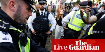 Palestine Action is a ‘violent organisation’, Downing Street says after mass arrests over the weekend – UK politics live | Politics