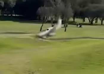 Golfers In Oz Shocked When Plane Crash Lands Right Near Them