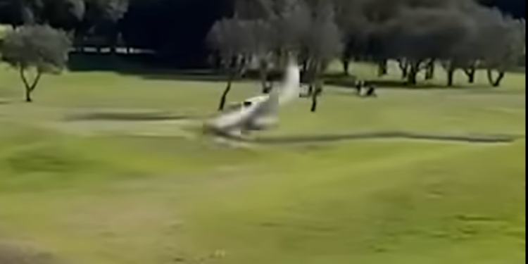 Golfers In Oz Shocked When Plane Crash Lands Right Near Them