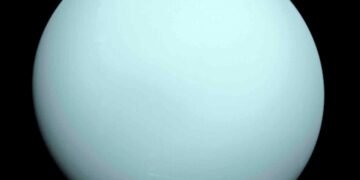 Uranus Caught Flashing A New Moon