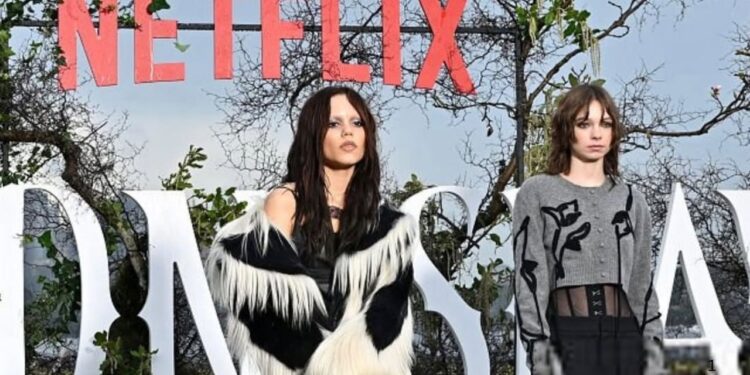 Jenna Ortega Wore a Black and White Valentino Look While Promoting ‘Wednesday’ Season 2 in Australia