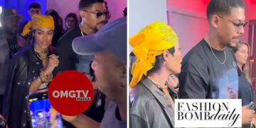 Fashion Bomb Couple: Teyana Taylor Steps out in All Black with Beau Aaron Pierre at her “Escape Room” Album Release Party