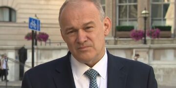 Sir Ed Davey to boycott Donald Trump state dinner with King Charles in Gaza protest | Politics News