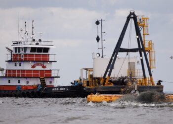 Dredging Mobile Bay in Alabama has found unlikely allies : NPR