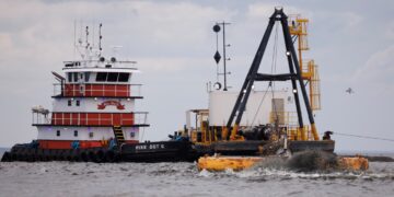 Dredging Mobile Bay in Alabama has found unlikely allies : NPR