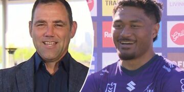 Melbourne Storm prop Stefano Utoikamanu fires warning shots at ‘stuck up’ Brisbane Broncos, Cameron Smith, Payne Haas and Reece Walsh respond