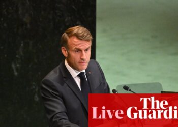 France recognises state of Palestine, Macron tells UN; Abbas says Hamas must ‘surrender their weapons’ – Middle East crisis live | Palestinian territories