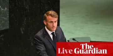 France recognises state of Palestine, Macron tells UN; Abbas says Hamas must ‘surrender their weapons’ – Middle East crisis live | Palestinian territories