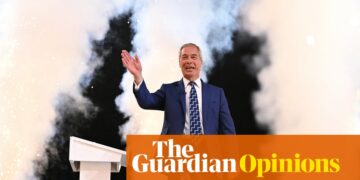 Nige takes to the stage offering empty promises and anger – and the crowd love it | John Crace