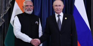 Indian Prime Minister Modi And Putin Meet On Sidelines Of Regional Summit In China