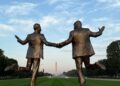 Trump, Epstein Hold Hands In Statue On National Mall