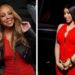 Celebs Love: Mariah Carey and Cardi B Both Spotted in Red $2,900 Balmain Knitted Maxi Dress