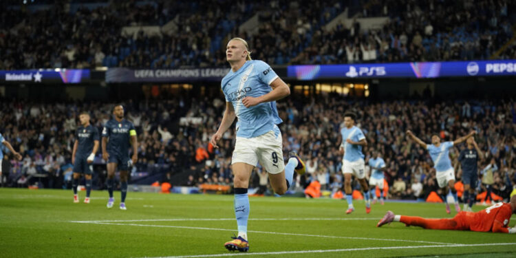 Haaland breaks record to fire Manchester City into Champions League campaign