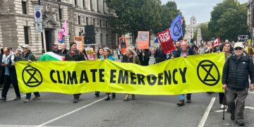 Anti-Trump Protesters Take Aim at ‘Naive’ US-UK AI Deal