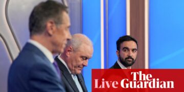 Mamdani and Cuomo spar in New York mayoral debate – US politics live | Trump administration