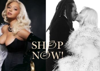 Fashion Bomb Daily Shop: Beyonce Stuns in a Black Christian Siriano Dress with a White FGM Bespoke Feather Jacket (Shop the Look Here!)