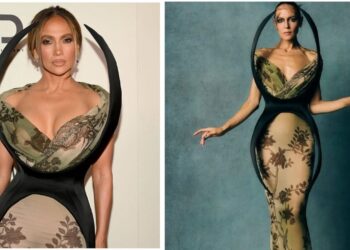 JLO Reunites with Ben Affleck at the “Kiss Of The Spider Woman” Premiere in a Green and Brown Harris Reed Gown