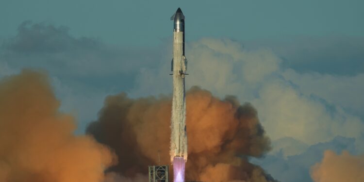 SpaceX launches 11th test flight of its mega Starship rocket with another win : NPR