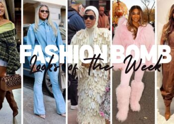Best Fashion Bomb Looks of the Week: Savannah James in a Green Plaid Natasha Zinko Shirt, Claire Sulmers in a Blue MSO Lagos Top, Teyana Taylor in a Cream Moncler X Jill Sander Coat + More!