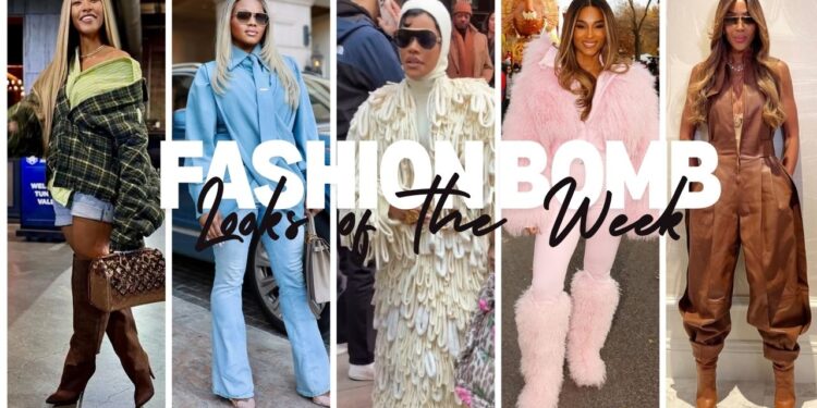 Best Fashion Bomb Looks of the Week: Savannah James in a Green Plaid Natasha Zinko Shirt, Claire Sulmers in a Blue MSO Lagos Top, Teyana Taylor in a Cream Moncler X Jill Sander Coat + More!