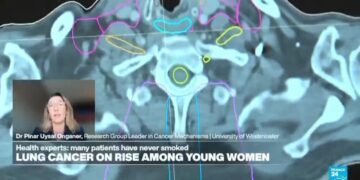 Why are lung cancer rates rising among young, fit women who have never smoked?