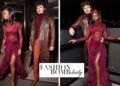 Fashion Bomb Couple: Olandria Carthen Coordinated with Beau Nicolas Vansteenberghe in a Maroon Bronx and Banco Look with Femme LA Heels