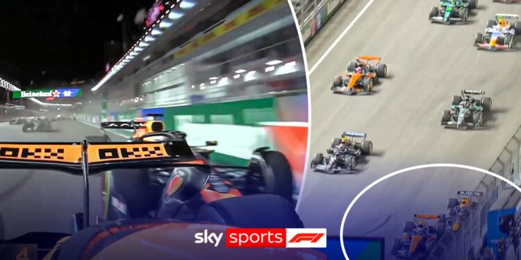 DRAMATIC start! Verstappen takes lead as Norris drops to third!