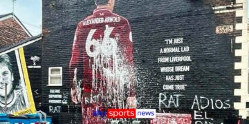 Trent's mural vandalised ahead of Real Madrid's clash with Liverpool