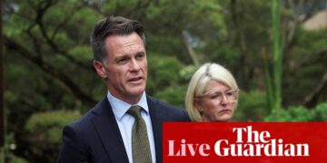 Australia news live: protesters outside Sydney’s town hall chant phrase that NSW premier wants to ban | Australia news