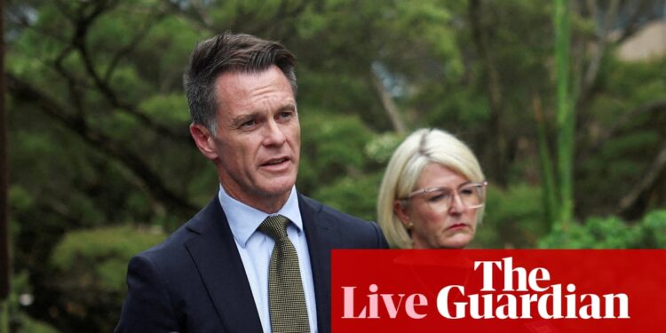 Australia news live: protesters outside Sydney’s town hall chant phrase that NSW premier wants to ban | Australia news