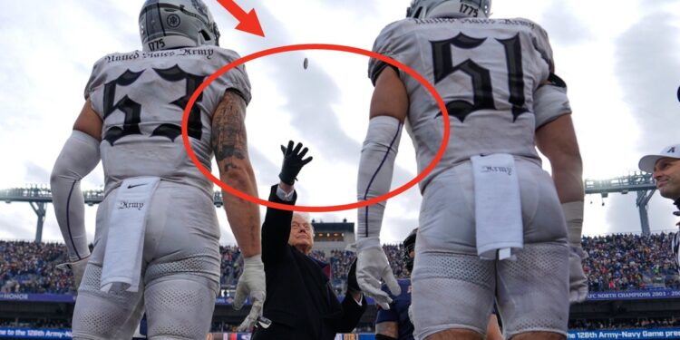 Trump’s Awkward Coin Toss At The Army-Navy Game Is Raising Eyebrows