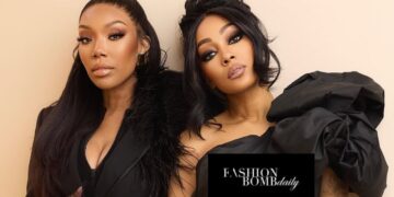 Brandy & Monica Celebrate the End of “The Boy is Mine Tour” in a Black Versace Blazer Dress and Monsoori Gown