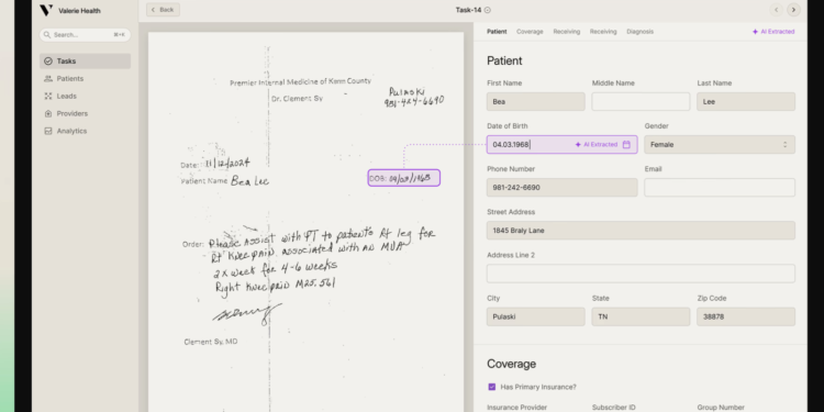 Valerie Health Secures $30M to Build the AI Front Office for Independent Practices –