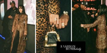 Fashion Bomb Couple: Joey Bada$$ and Serayah Attend the Marty Supreme Premiere in a Black Kith Suit and a Leopard LaPointe Look