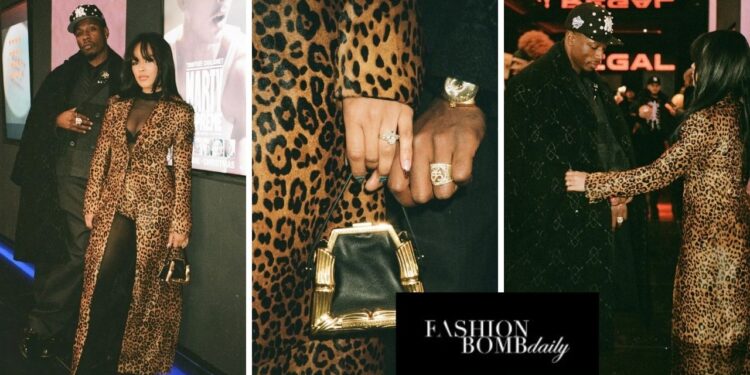 Fashion Bomb Couple: Joey Bada$$ and Serayah Attend the Marty Supreme Premiere in a Black Kith Suit and a Leopard LaPointe Look