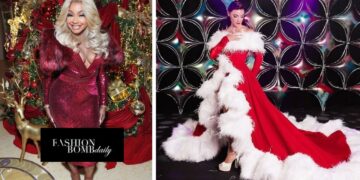 Real Housewives Christmas Fashion: Phaedra Parks Poses in a Red Zhivago Sequins Dress and Bronwyn Newport Celebrates in a Red Christian Siriano Gown