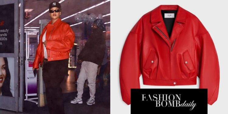 Rihanna Was Spotted Grocery Shopping in a $7,400 Celine Poppy Jacket