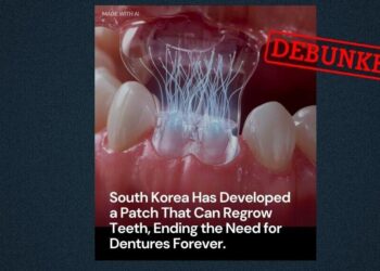 No, this South Korean patch does not regrow teeth