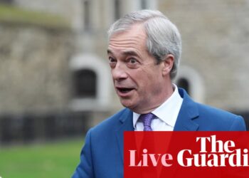 Farage says Trump’s Greenland tariffs threat ‘wrong’ and he will be ‘having words’ with US at Davos – UK politics live | Politics