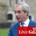 Farage says Trump’s Greenland tariffs threat ‘wrong’ and he will be ‘having words’ with US at Davos – UK politics live | Politics