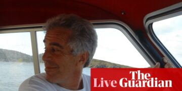 Epstein files updates: justice department says files include ‘untrue and sensationalist claims against President Trump’ | Jeffrey Epstein