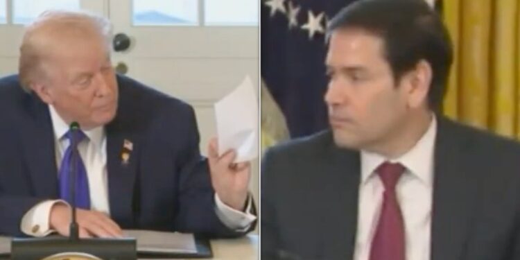 Rubio Passes Trump A Note And He Instantly Reads It Out Loud